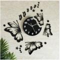 Butterfly Wooden Wall Clock For Home and Office - Stylish Design Home Decoration Wall Hanging Clock. 