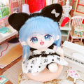 Doll Outfit Eye-catching Doll Black Heart V-neck Suspender Skirt Two Pieces. 