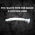 PVC Waste Pipe for Basin & Kitchen Sink | Flexible, Durable, Anti-Clog Design | Easy Installation. 