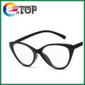 【ETOP】 Fashion cat-eye glasses frame, small and fresh glasses frame, European and American with flat glasses for myopia. 