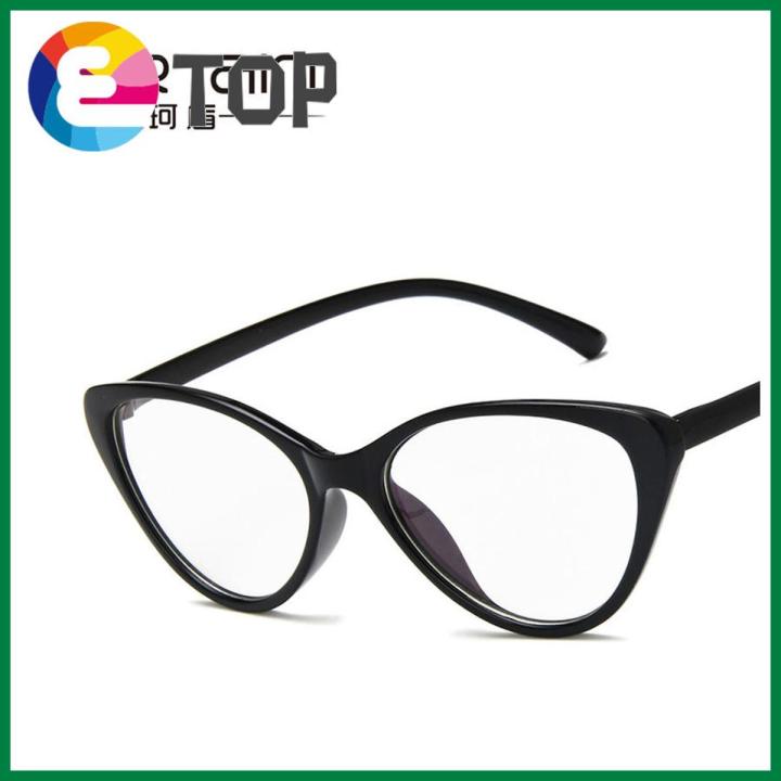 【ETOP】 Fashion cat-eye glasses frame, small and fresh glasses frame, European and American with flat glasses for myopia
