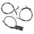 3PCS Engine Hood Release Cable Bowden Cable Kit for BMW E65 E66 7Er 51237197474. 