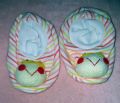1 Pair - Newborn Baby Booties  (New Born Babies Stuffed Socks). 
