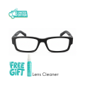 Screen Protection Glasses for Computer & Mobile | Black Rectangular Frame Eyeglasses | Unisex Blue Light Filter & Anti-Glare Eyewear by Chasma Store. 