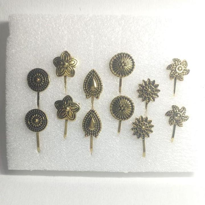 beautiful mini nose stud/nose stylish and unique design for girls 6 pcs