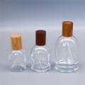 Wood Cap Glass perfume bottle Fine Mist 30ml-100ml Glass material Spray bottle Fine Mist Sub-bottle for Daily use Travel Cosmetic storage. 