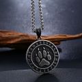 Beier Stainless Amulet Viking Slavic God Symbol Warding Veles Bear Paw With Lucky Knot Pendant Necklace Jewelry Bp8-291. 