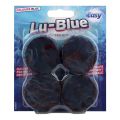 Pack of 4 - LU BLUE  Anti Scaling Toilet Cleaner & Stain Remover Block for Toilet Flush Tank. 
