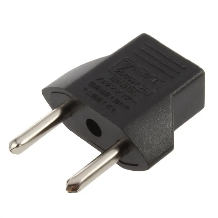 Adapter Plugs Charger Universal EU 2 Flat Pin To 2 Round Pin Power Plug