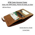 Bi Folding Men Purse Mini ATM Card Case for Boys in Best Quality PU Leather Slim ID Card Holder Wallet for Men Bifold Wallet for Men in Blue Brown Khaki and Coffee Colors Suitable for Daily Use Card Holder Wallet Slim Purse for Pocket Smart Wal. 