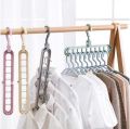 Pack of 1 - 9 Hole Hanger Multiple Port 360 Rotating Plastic Storage Clothes Hanger Space Saving Hanger Organizer Multi-Purpose Clothes - FREE DELIVERY. 