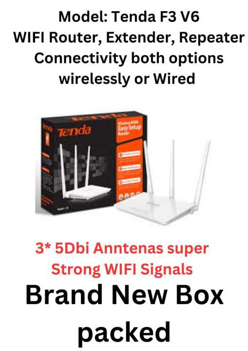 Tenda F3 Wifi Router (New Box Packed) -Tenda F3 300Mbps 3 Antenna ...