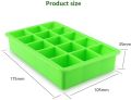 15 Square Cube Silicone Ice Cube Trays. 