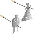 Hot Dog/Marshmallow Barbecue Forks for Bonfire & Grill - Bride. 
