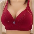Mix Designs Best Sale Plus Size Underwear Women Wireless Push Up Large Size Bra For Fat Ladies Breathable Full Coverage Bra. 