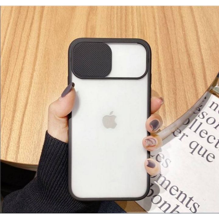 Iphone 7/8 Window Shutter Slide Camera Lens Protective Case Shockproof Bumper Matte Back Cover