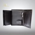 Genuine Leather Wallet for Men Pure Original Cow Leather Trifold Coin Purse Bag Card Holder 17 Pocket Long Wallet for Mens Boys Women Black Brown Coffee. 