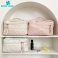 Green Home Makeup Bag Cosmetic Organizer Bunny Print Cosmetic Storage Bag. 