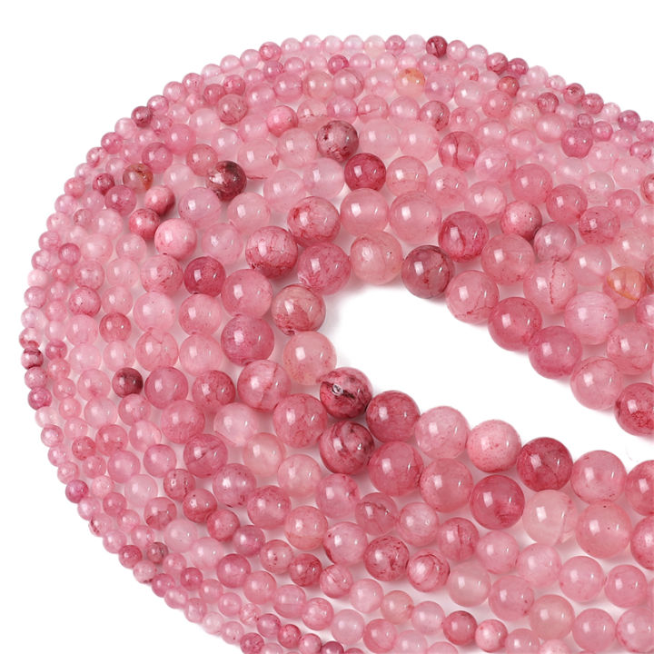 Natural Faceted Brazil Red Jade Gemstone Beads - 4/6/8/10mm Round Loose Beads, 15-inch Strand, Nickel-Free 10 thumbnail image