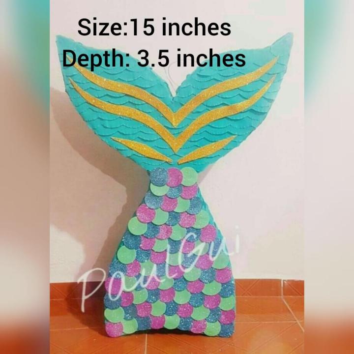 Mermaid Shape Empty Pinata on Disney Theme| Style for Kids / Children Birthday Parties events