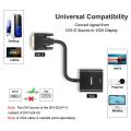 Benfei Active DVI-D to VGA Adapter, 1080p Active DVI-D to VGA Adapter Converter 24+1 Male to Female Supporting 60Hz and 3D for DVI systems to connect to VGA displays. 