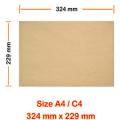 A4 Size Brown Envelope (100 Pcs) Art # GW - Brown-A4-(100 Pcs). 