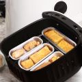 5/10Pcs Rectangle Disposable Aluminum Foil Tin Cup Pudding Cake Mold Air Fryer Tinfoil Box Small Baking Tray Kitchen Tools. 