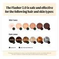 NEW Flasher 2.0 by Nood, IPL Laser Hair Removal Device for Men and Women, Pain-free and Permanent Results, Safe for Whole Body Treatment - Gloss White. 
