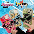 100% Quality+COD Cartoon The Powerpuff Girls Phone Case with Sunglasses Stand Cute for iphone cover for 14 13 12 11 Pro Max X XR Xs Max cellphone casing boutique case. 