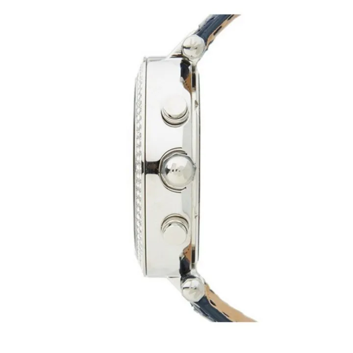 Michael%20Kors%20Blue%20Dial%20Blue%20Leather%20Strap%20Chronograph%20Watch%20For%20Women%20MK-2384%20-%20Image%204