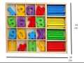 Wooden Computation Study Box with Number Blocks for Basic Math Calculations/Time Recognition Educational Indoor & Outdoor Toy for Children Kids Ages 3+ Years. 