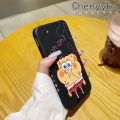 chenyyka For OPPO A1K Case Cartoon Spongebob Thin New Design Soft Phone Cases Thin Side Square Edge Casing Pattern Silicone Softcase Cover Shockproof Protection Cases. 