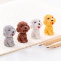 1Pc Cartoon Style Teddy Dog Eraser/Novelty Funny Puppy Eraser For Kids/Creative Office School Stationery Supplies. 
