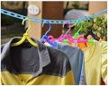Windproof Anti-Slip Clothes Washing Line Drying Nylon Rope with Hooks 5 Meter Nylon Clothesline Rope Color May Vary. 