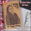 Wooden Customized Name & Picture Engraved Diary with Wooden Pen, Wooden Dairy, Dairy, Pen,. 