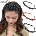 AWAYTR Uni Alice Hairband Headband Men Women Sports Hair Band Hoop Metal Hoop Double Bangs Hairstyle Hairpin Hair Accessories. 