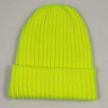 Bright Color Solid Knit Skull Beanie Women Men's Cuff Warm Winter Hats Plain Toques Neon Yellow Neon Orange Green Burgundy. 