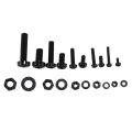 150Pcs M2 M2.5 M3 M4 M5 Nylon Hex Screw Bolt Assortment Kit Black. 