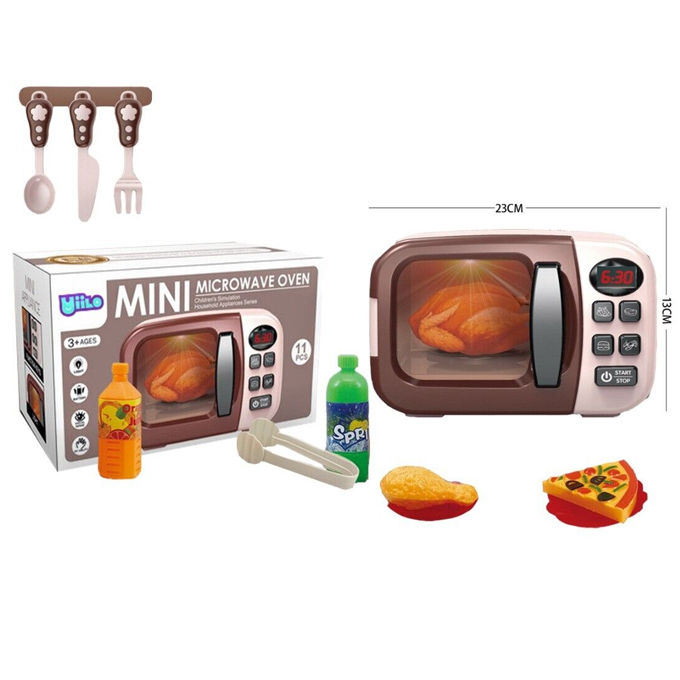 Mini%20Microwave%20Oven%20Toy%20Household%20Appliances%20Set%20with%20Light%20Effects%20and%20Accessories%20-%2011%20Pcs%20Food%20Pretend%20Play%20Set%20-%20Image%203