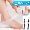 Invisible Height Increase Insoles, Unisex Soft Socks Gel Heel Pads with Arch Support. 