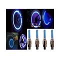 Pack of 4- Motion Activated LED Flash Tyre Wheel Valve Cycle Bike Glow In The Dark Car Tyre Valve Cap Motion Running Sensor Activated Wheel Spokes Neon LED Light. 