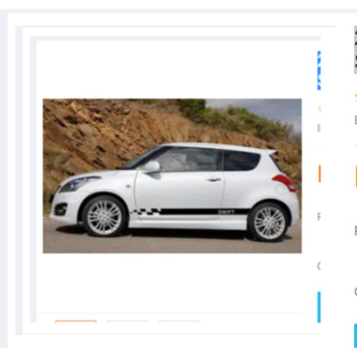 2PCS SUZUKI SWIFT Body Sticker Threshold Stickers