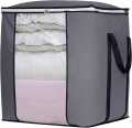 high quality window bag 20" x 20" + 10"  Waterproof Folding Storage Bag Closet Organizer home portable space saver large capacity with Clear Window, Reinforced handle Cloth Box for Wardrobe Pillow Quilt Bedding dual Zipper Bag. 