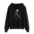 Womens Musical Notes Long Sleeve Hoodie Sweatshirt Hooded Pullover Tops Blouse Sudaderas Mujer Bts Album Moleton Feminino. 