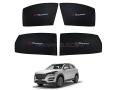 HYUNDAI TUCSON SUN SHADES LOGO / WINDOW CURTAINS / BLINDS (DARK) BLACK 4PCS. 