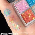 61 Children's Stage Makeup, Nine Colors Eyeshadow Palette, Sein Gel, Glue-Free, Glitter Palette, Glitter Palette, Glitter Makeup, Cosmetics. 