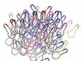 Pack of 50 Pcs Imported Coil Less Colorful Safety Pins For Women Muslim Hijab Scarf Coil less Safety Multi Color. 