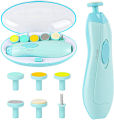 6 in 1 Baby Nail Trimmer Portable Electric Baby Manicure Pedicure Nail Clippers Infant Newborn Baby Nail Cutter with LED Light. 