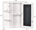 Hommey Amazing Bathroom Wall Cabinet with 1 Mirror Door, Wood Organize Cupboard with Shelf (Customize). 