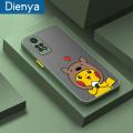 dienya For Redmi Note 11 4G Redmi Note 11s Case Cartoon Cute Pikachu Frosted Transparent Back Cover Lens Camera Protect Phone Case Silicone Edge Full Cover Casing Hard Cases. 